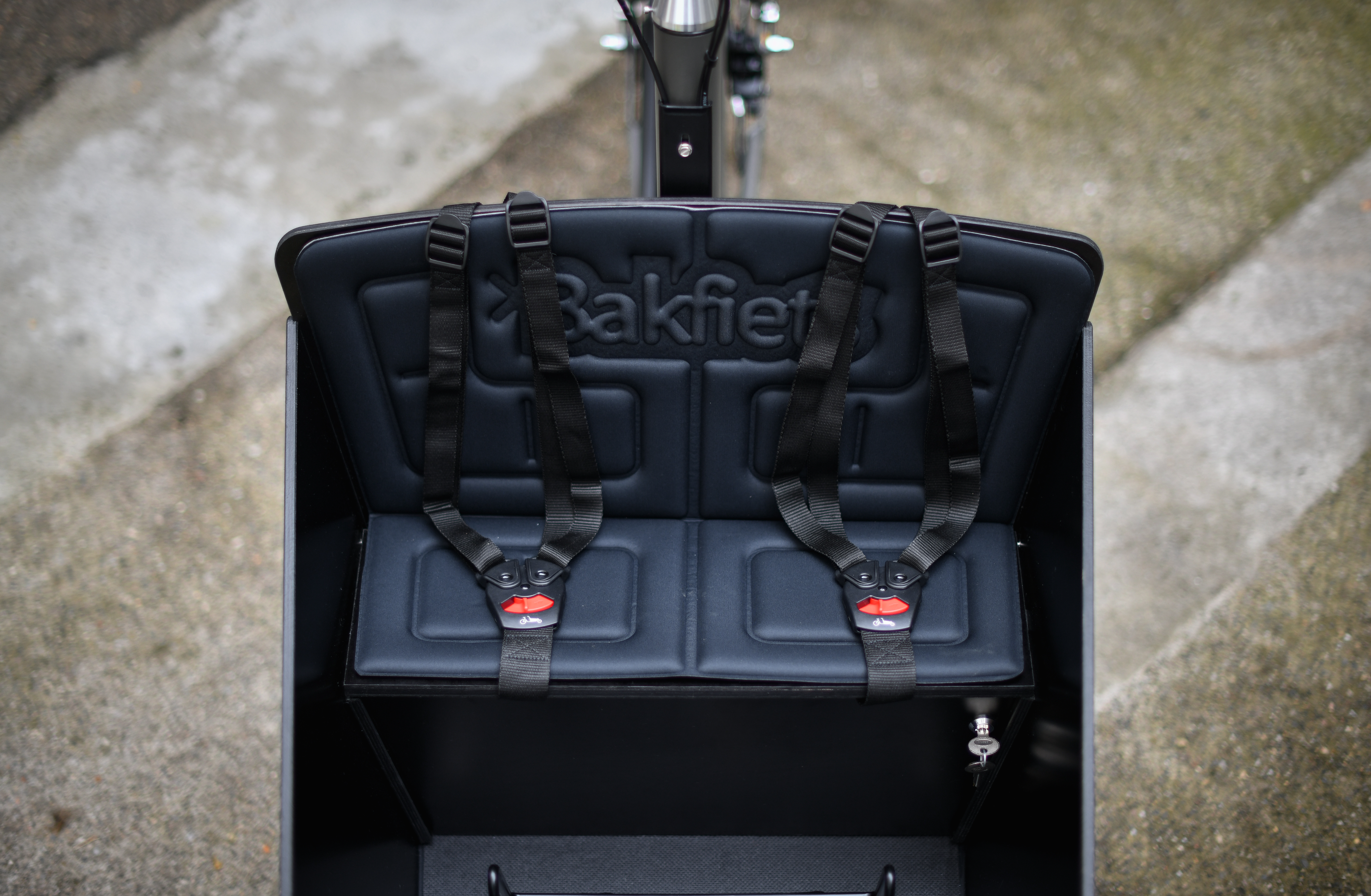 BAKFIETS.NL Neopren Sitzkissen schwarz «Doppelplätzer»